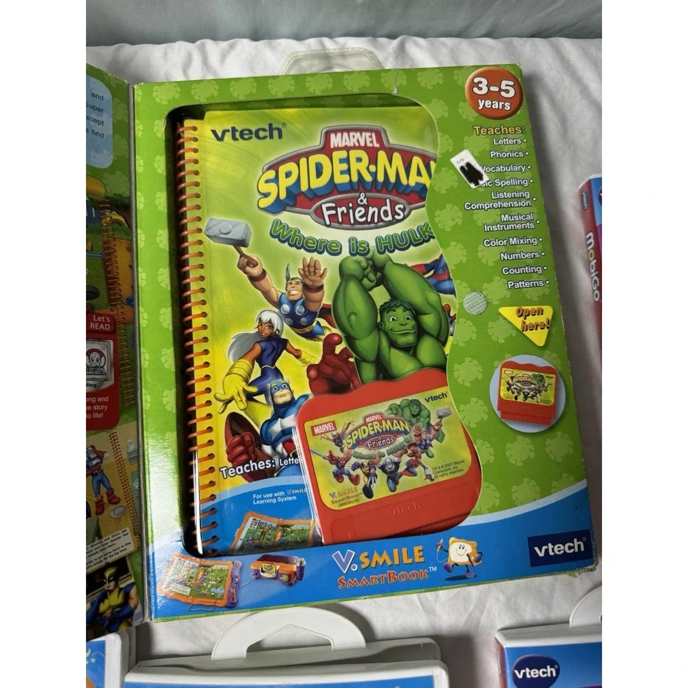 Lot of 11 VTech Games MobiGo V.Smile V.Flash Marvel Dora Toy Story 3 Disney